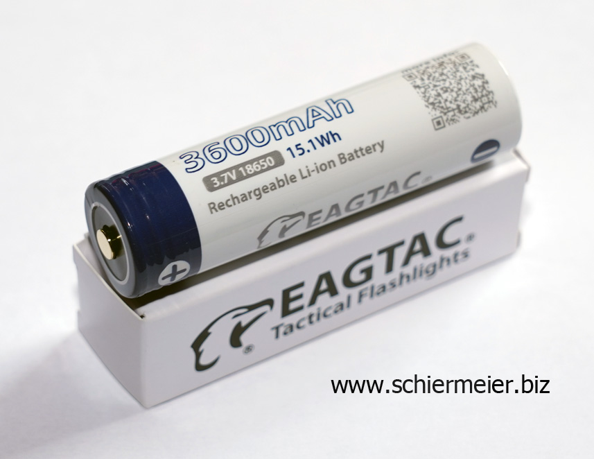 EAGTAC 18650, 3600mAh, protected