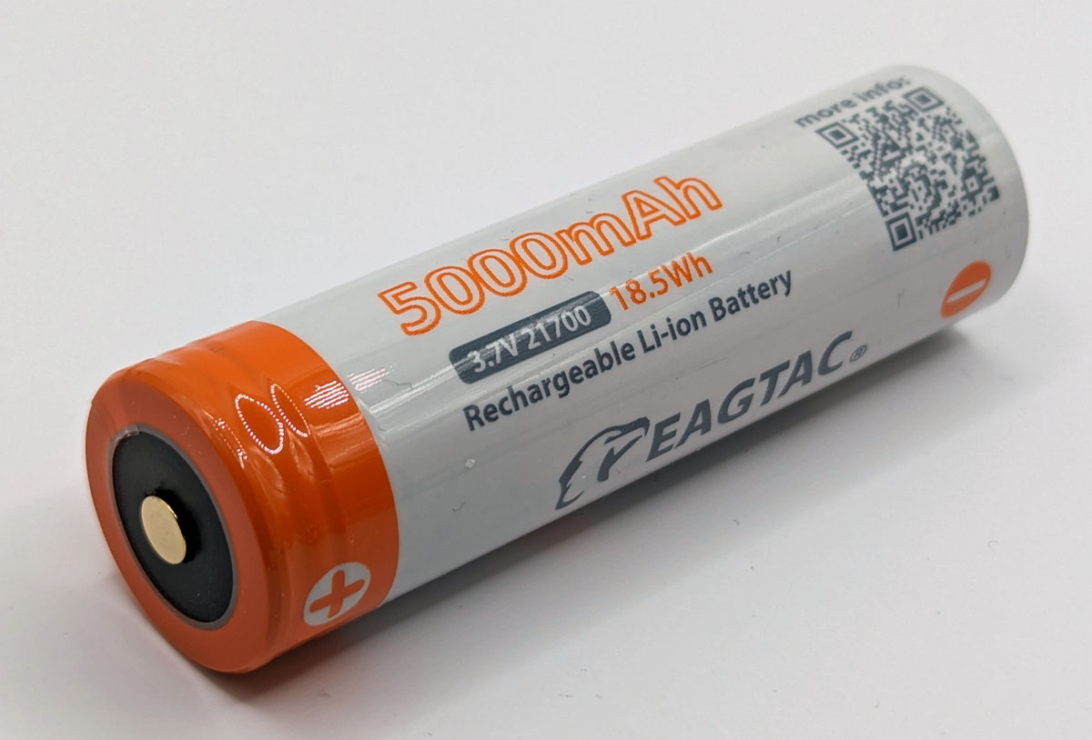 EAGTAC 21700 Lithium Akku, 5000mAh, protected, 15A