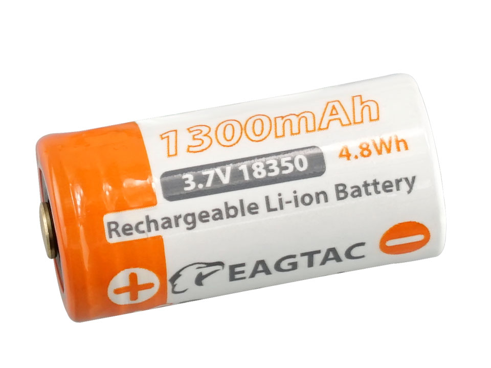 Eagtac 18350 Lithium Akku, 1300mAh
